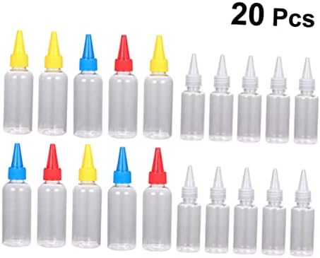 BRIGHTFUFU 20 Pack Condiment Squeeze Bottles with Lids