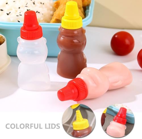 MAGICLULU 8pcs Bear Shape Condiment Squeeze Bottles