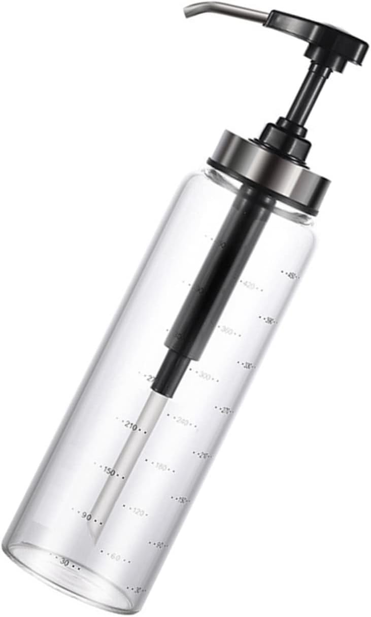 DECHOUS 500ml Glass Honey Pot Pump for BBQ and Indoor Events