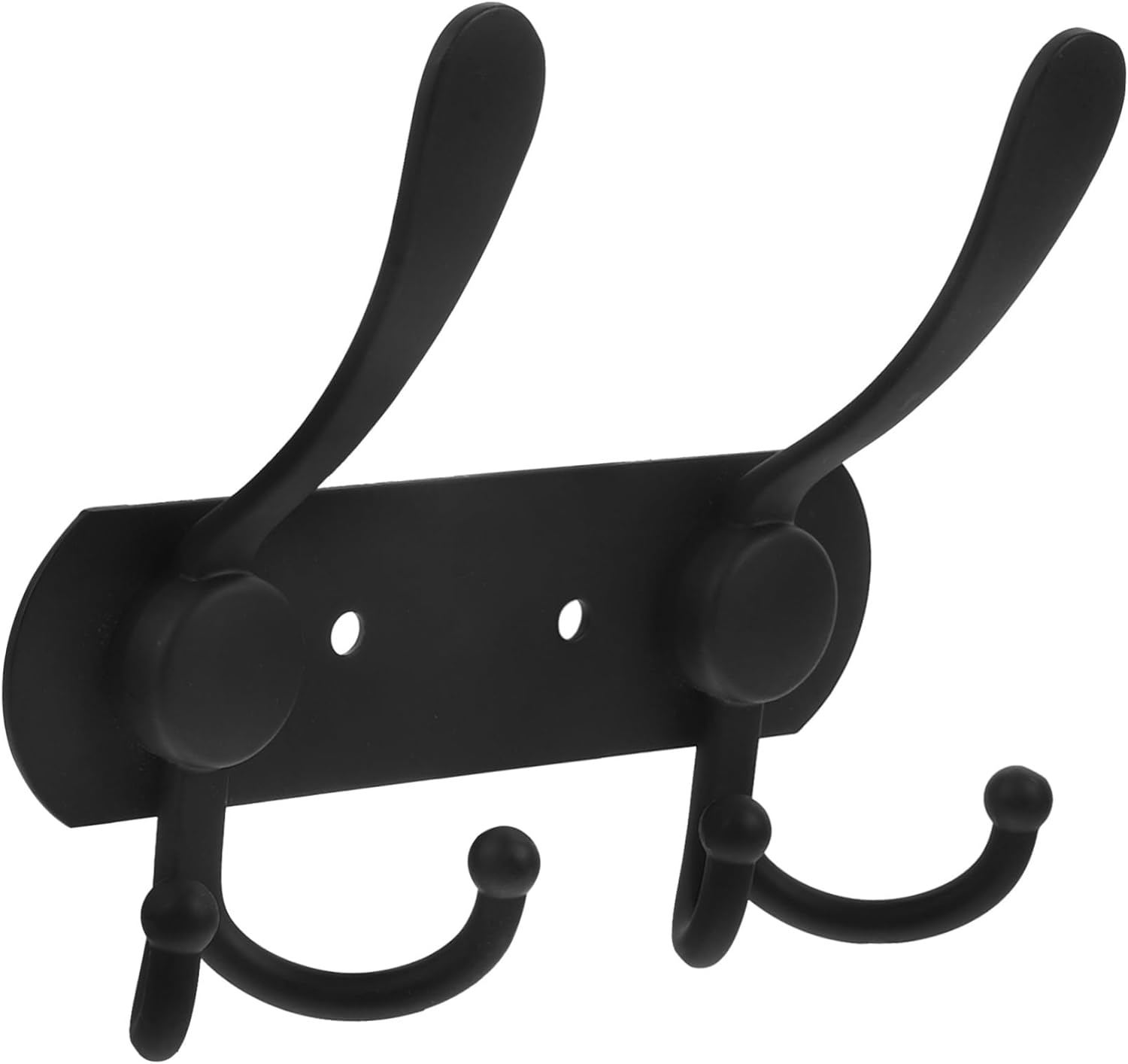 Holibanna 3-Piece Wall Hooks Black Towel Hooks Key Hangers