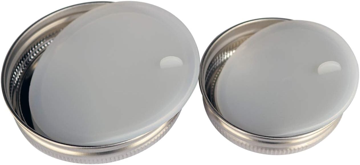Mason Jar Lifestyle 5 Pack Heavy Duty Lids with Silicone Liners