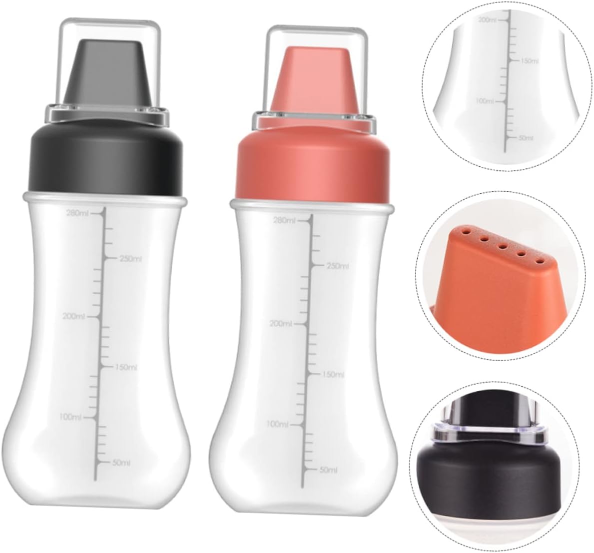 HAKIDZEL 2pcs Condiment Squeeze Bottle Ketchup Dispenser