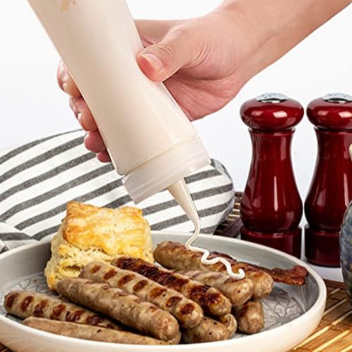 3 Pcs Plastic Squeeze Bottles with Red Cap