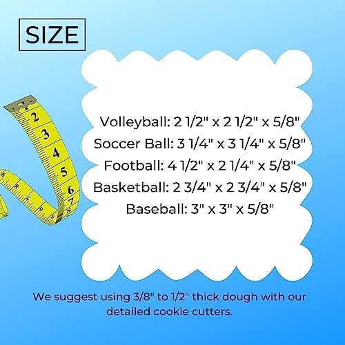 Cookie Cutters Set of 5 - Volleyball Soccer Football Basketball Baseball