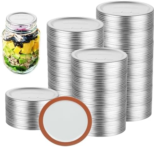 200 PCS Reusable Canning Jar Lids with Airtight Seal