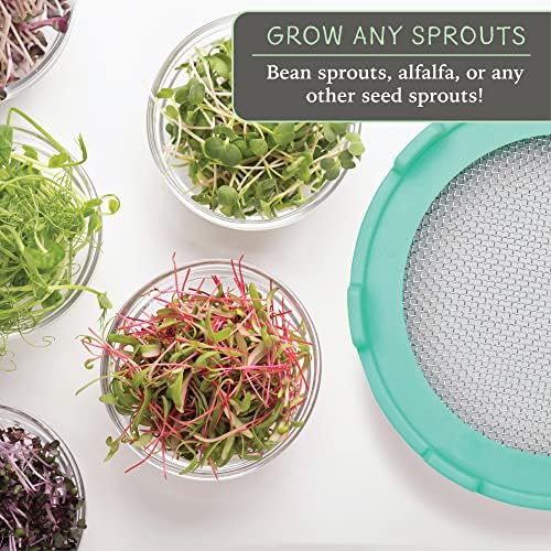 Elementi Sprouting Lids for Mason Jars Set of 2