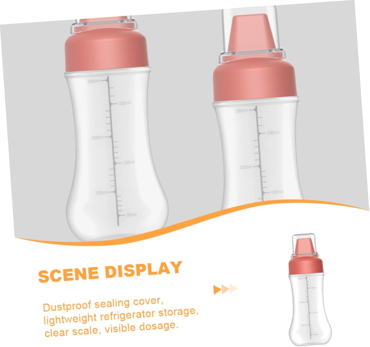 Mikinona 5-Hole Condiment Squeeze Bottle 350ml Red