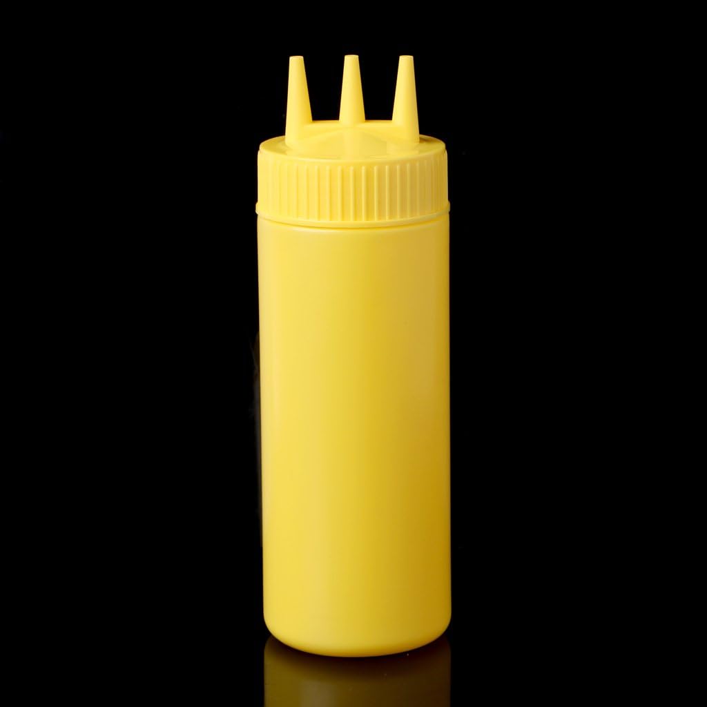 Hisocute 3 Hole Squeeze Bottle Condiment Dispenser