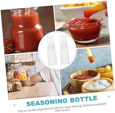 Set of 2 Squeezable Condiment Bottles for Jam Sauce Mustard