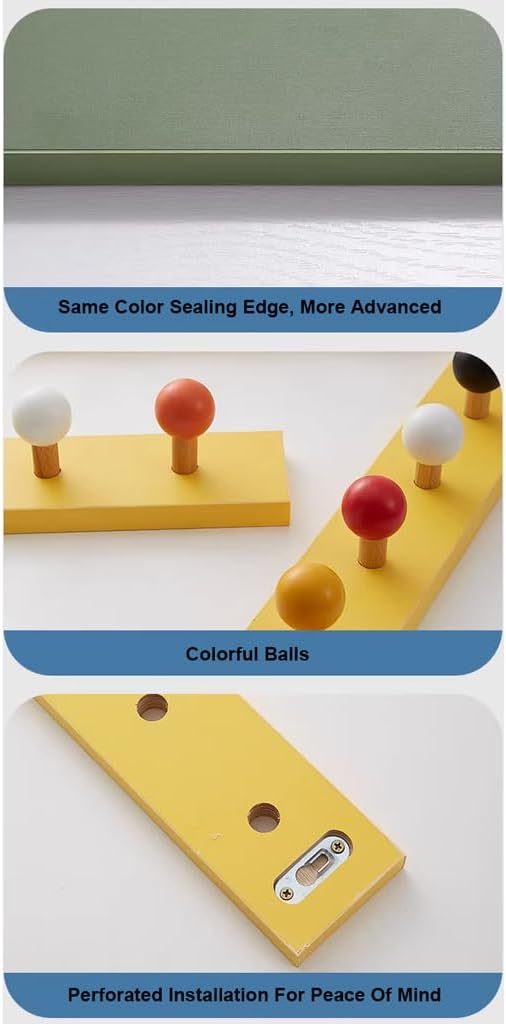 JITEM Kids Wall Coat Rack Wooden Peg Rack
