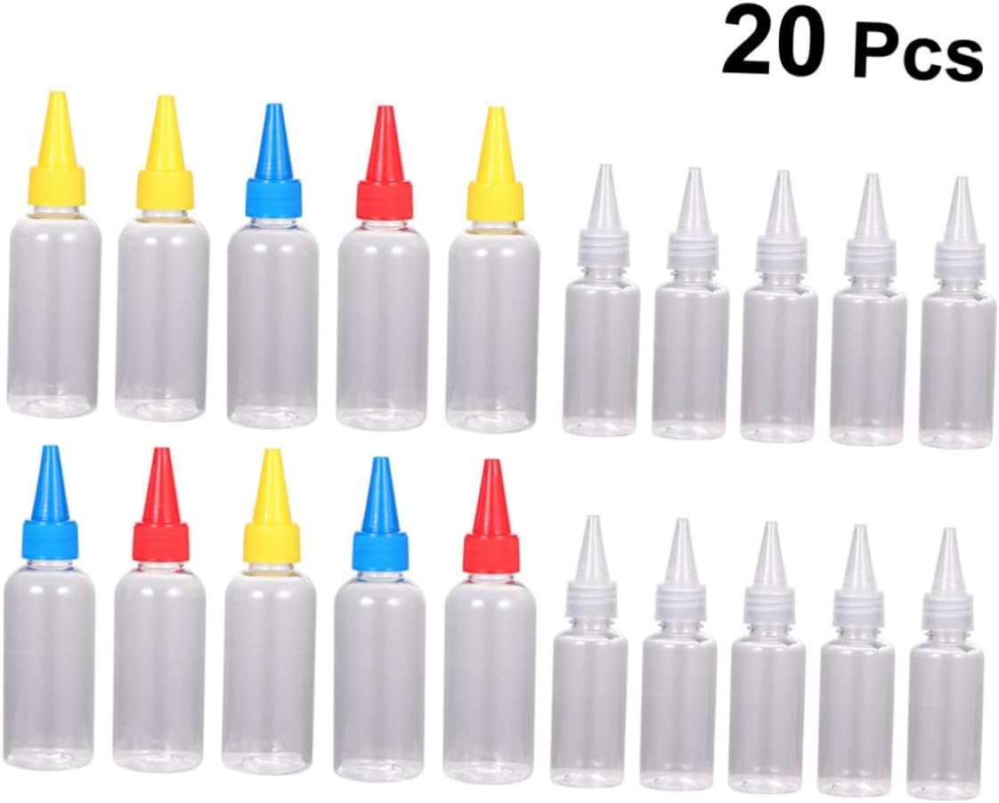 BRIGHTFUFU 20 Pack Condiment Squeeze Bottles with Lids