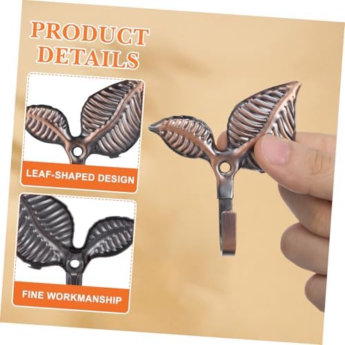 VALICLUD 4Set Vintage Leaf Wall Coat Hooks