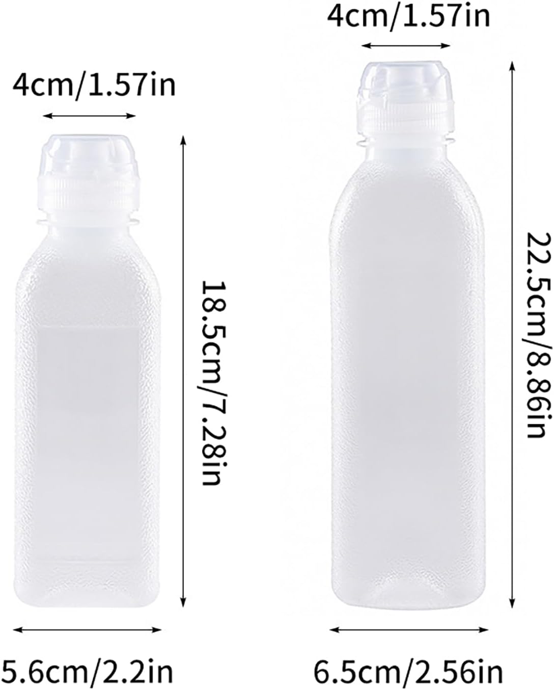 YAMSLAM 2 Pcs Clear Condiment Squeeze Bottles