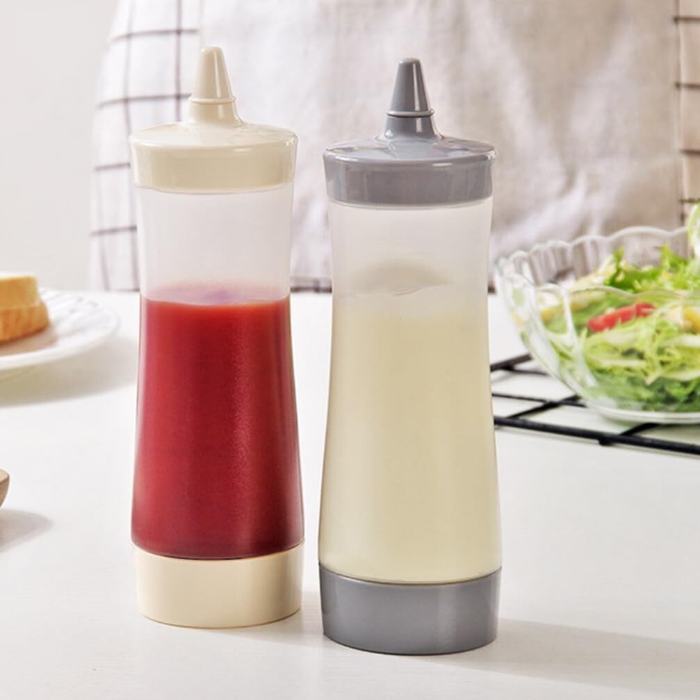 3PCS Reusable Condiment Squeeze Bottles Set
