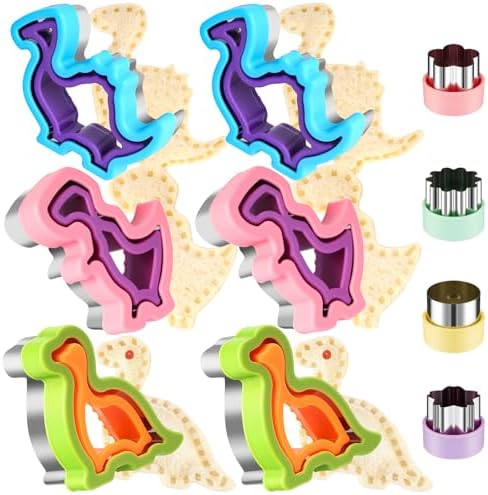 NPET Dinosaur Sandwich Cutter and Sealer 10 Pcs