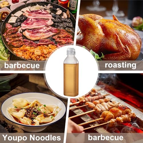 Uceoo 2 Pack Condiment Squeeze Bottles with Funnels and Labels