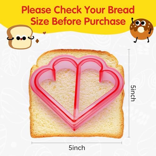 IELEK Sandwich Bread Cutters Shape Set for Kids 1