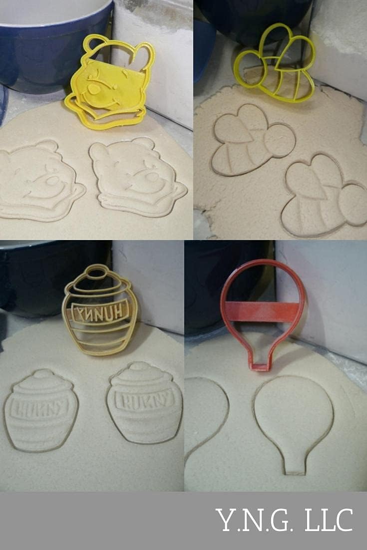 WINNIE THE POOH ADVENTURE THEME COOKIE CUTTERS SET OF 4