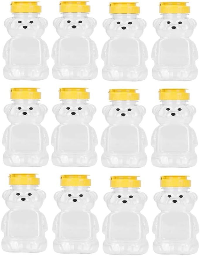 Leadigol 12PCS Bear Shape Honey Squeeze Bottles