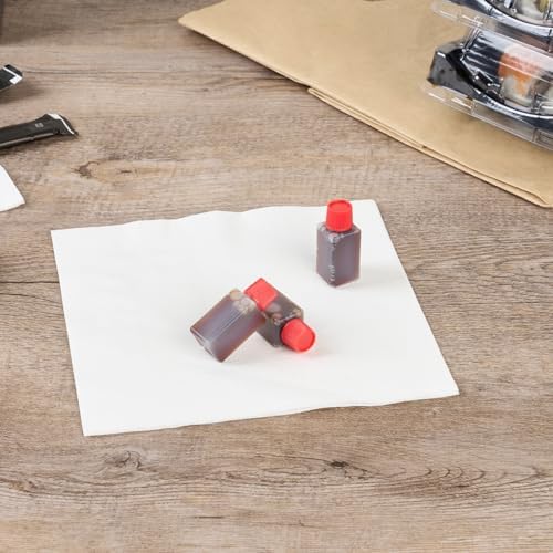 Restaurantware Mini Soy Sauce Bottles 6 mL 100 Pack with Red Caps