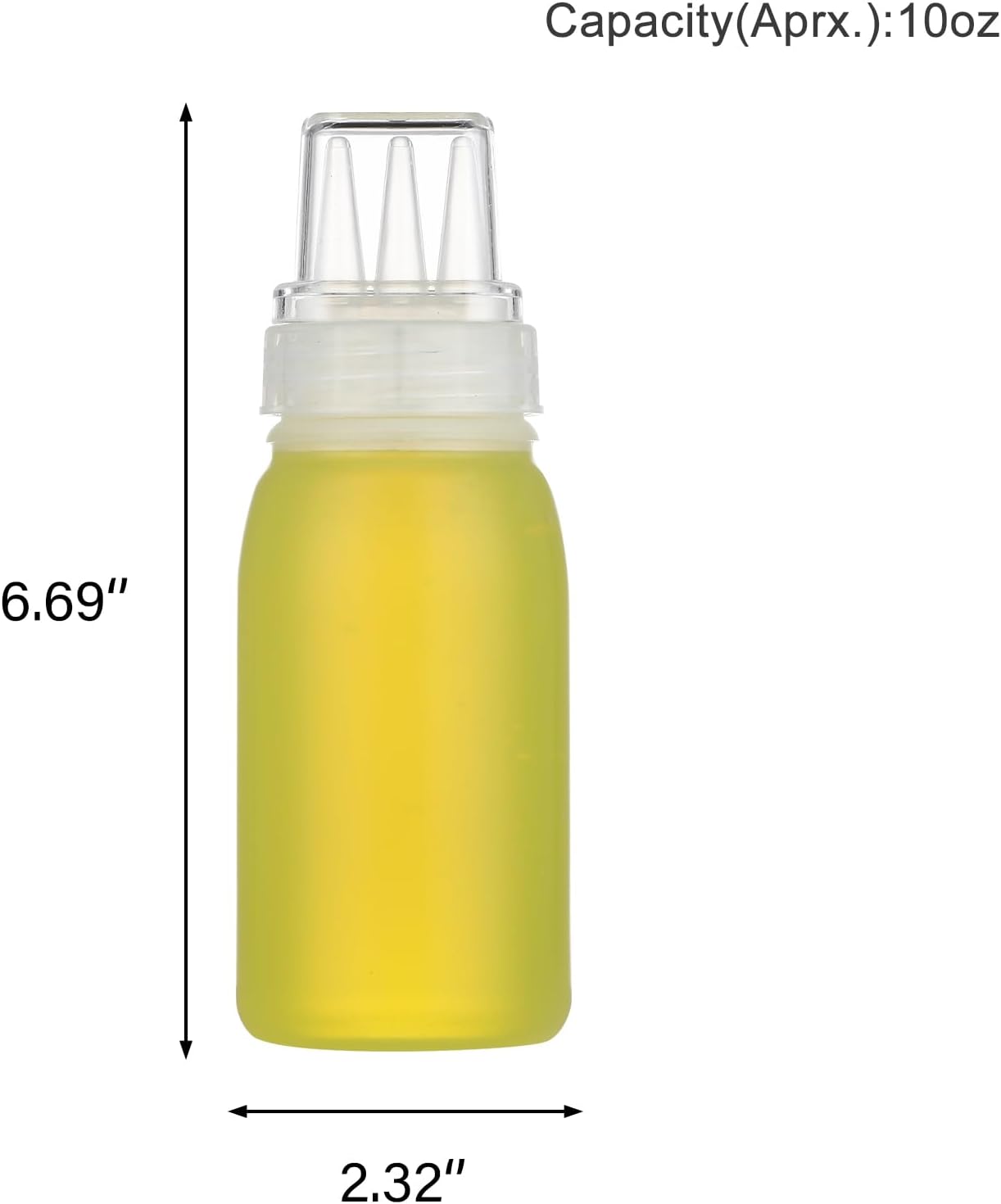 RAMFIYN 6 Pack 3-Hole Nozzle Squeeze Bottles for Condiments