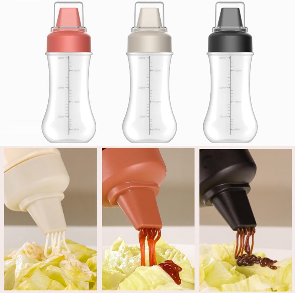 PHEZEN 2PCS 280ml Leak Proof Condiment Bottles