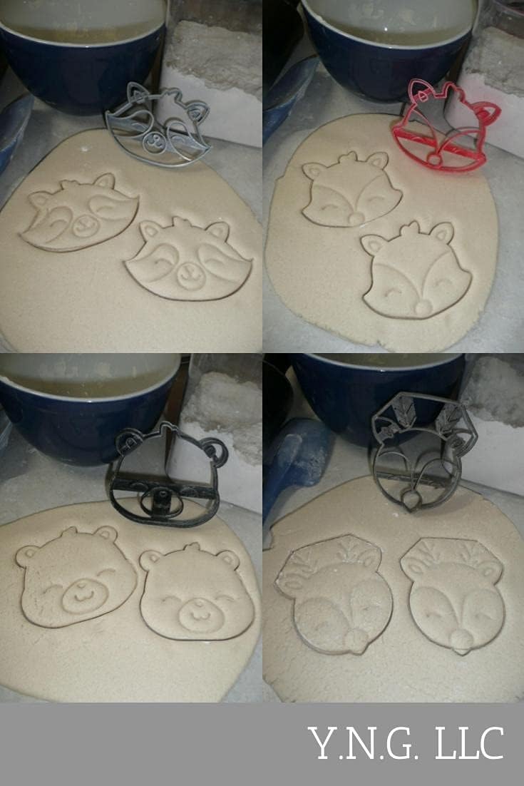 Woodland Creature Cookie Cutters Set of 4 Made in USA 1