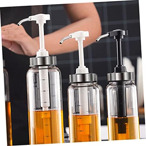 Luxshiny Metal Glass Honey Dispenser Jar