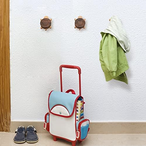 WONQEXZ Wall Hook Set of 3 Turtle Shape Wooden Hooks