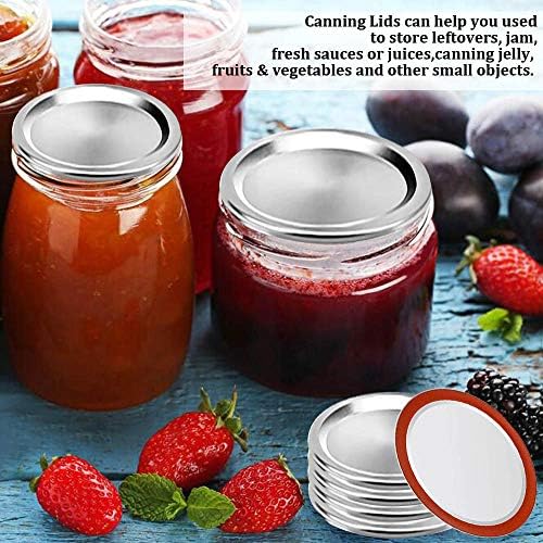 120PCS Canning Lids for Regular Mouth Mason Jars - Airtight Leak Proof