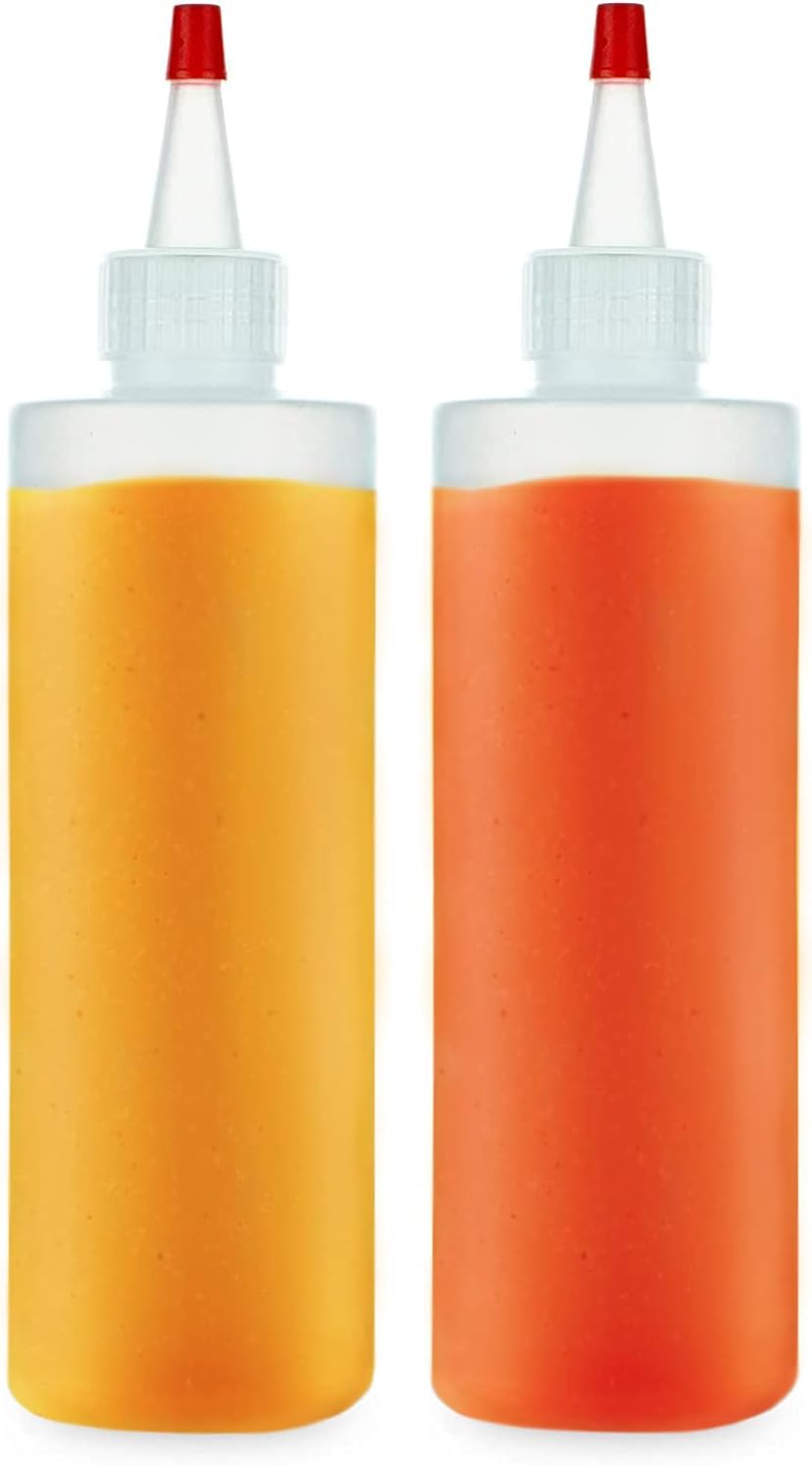 BRIGHTFROM 8 oz Condiment Squeeze Bottles Pack of 15