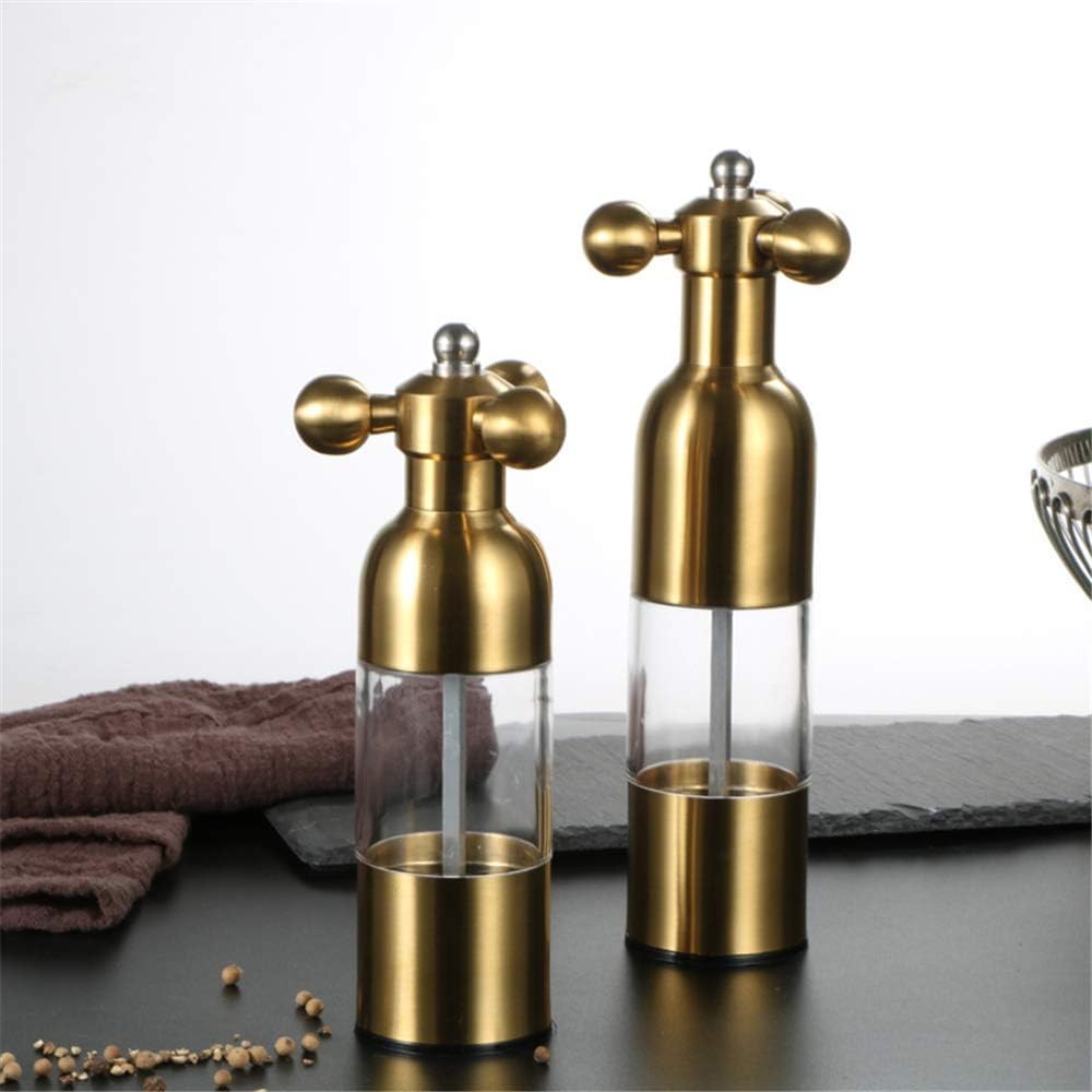 YFJY 2PC Salt and Pepper Grinder Set with Adjustable Coarseness