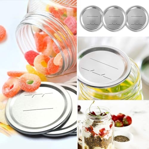 200 PCS Reusable Canning Jar Lids with Airtight Seal