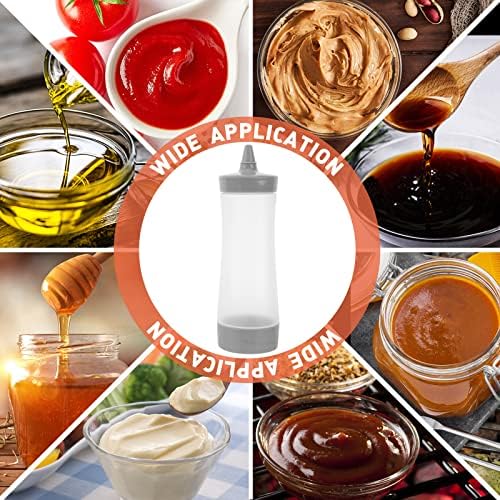UPKOCH 3PCS Squeeze Condiment Bottles Grey 1