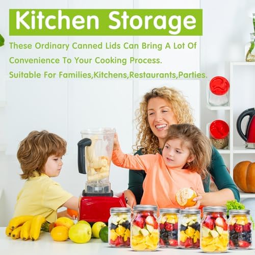 Honeydak 500 Pcs Regular Mouth Canning Lids Airtight Reusable