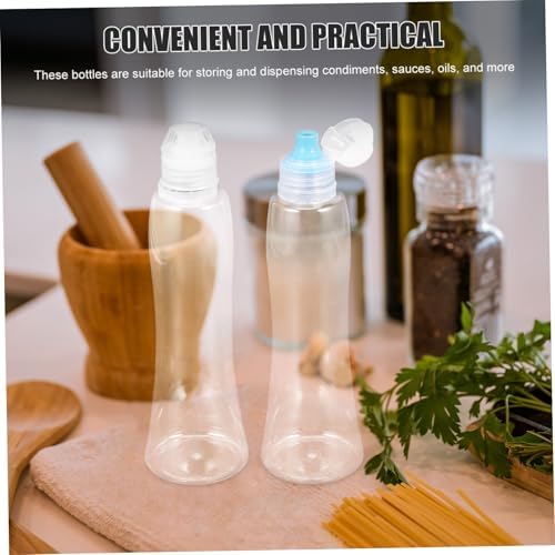 BUGUUYO 380g Honey Dispenser Set Blue Condiment Squeeze Bottles