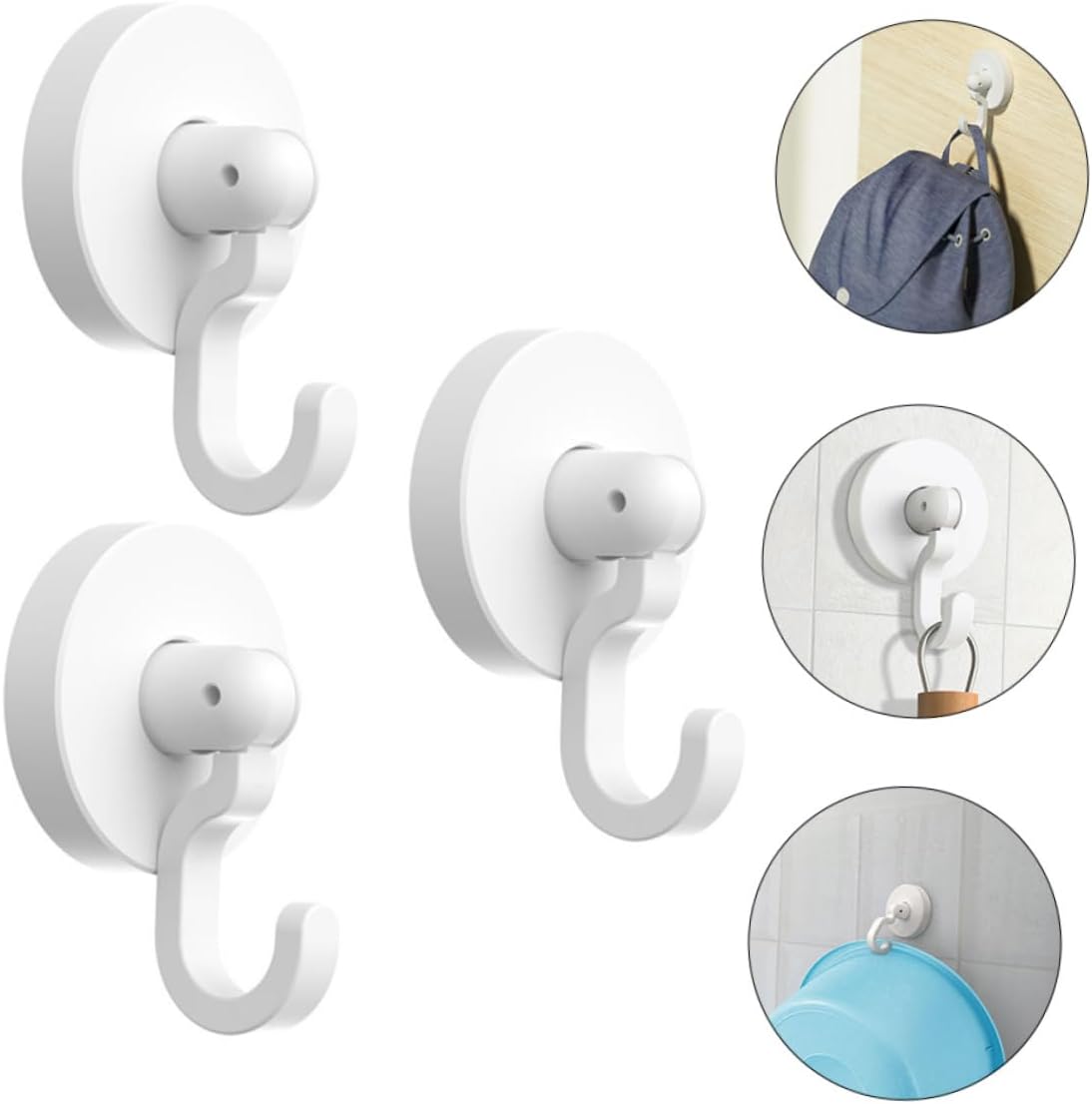 HEALLILY Strong Adhesive Wall Hooks for Kitchen and Door