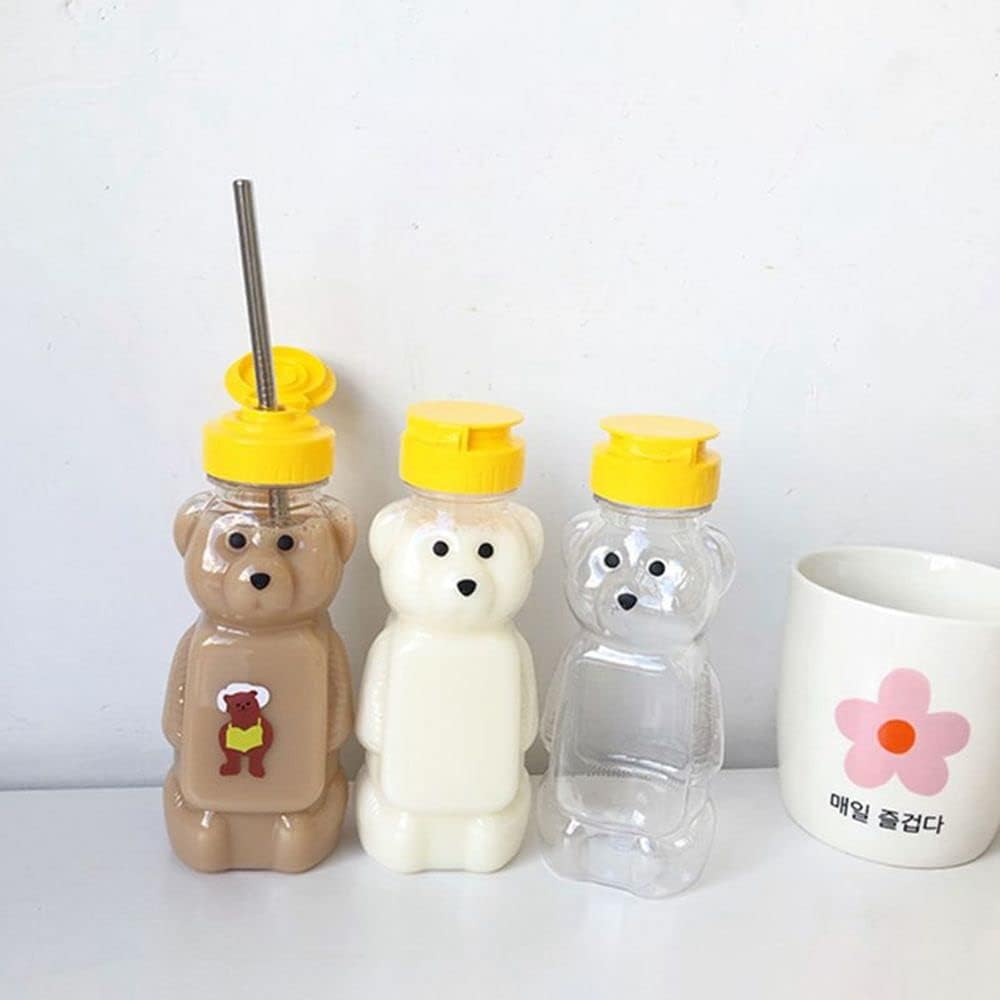 8 Oz Bear Shaped Honey Squeeze Bottle with Flip Top Lid