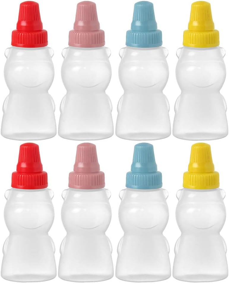 MAGICLULU 8pcs Bear Shape Condiment Squeeze Bottles