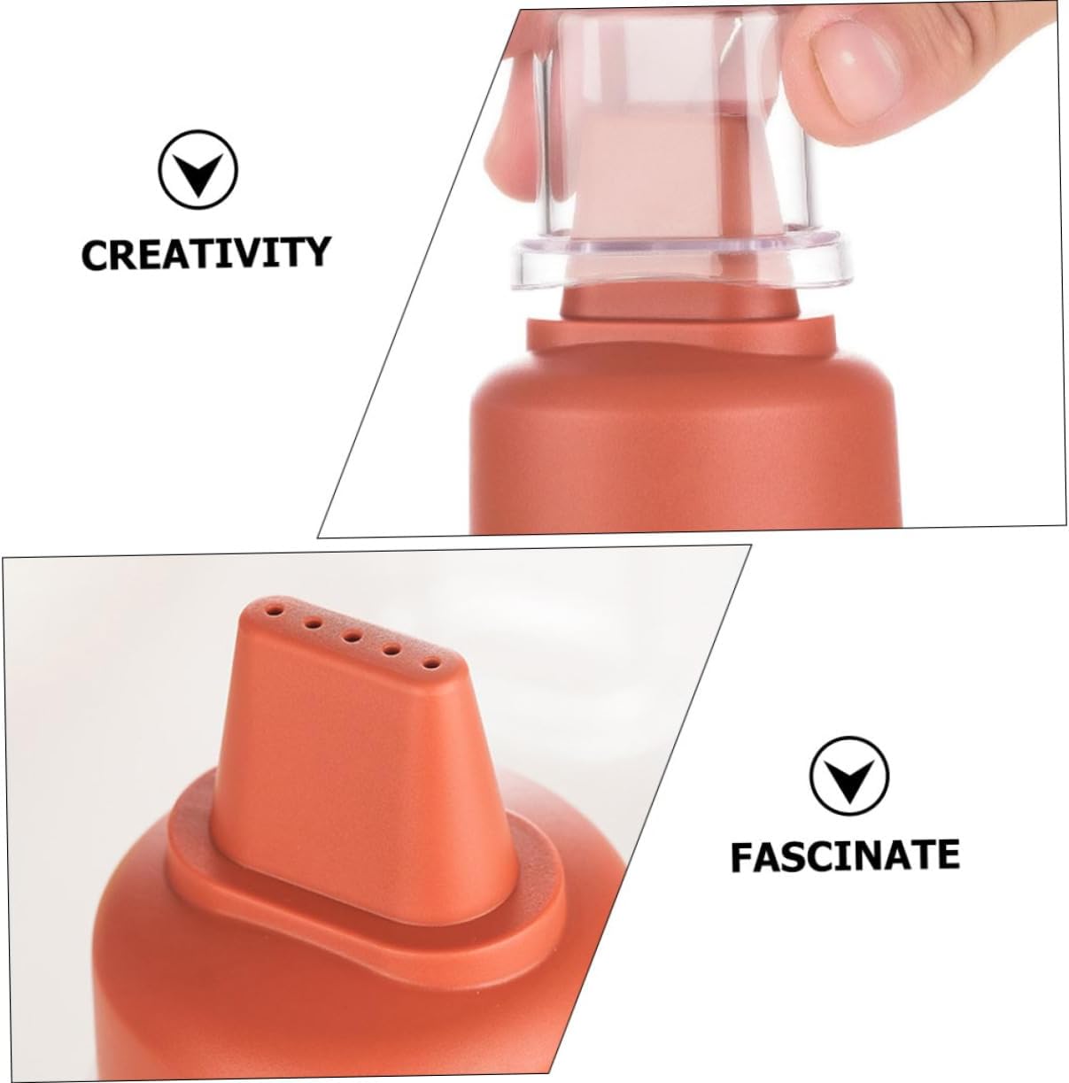 SHOWERORO 2pcs Condiment Squeeze Bottles Set Clear Nozzle