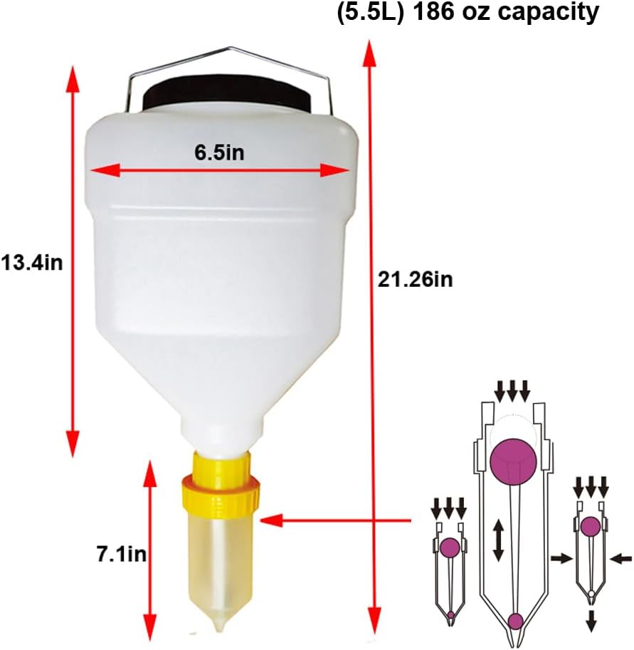 Vitasunhow Large Condiment Dispenser 55L Refillable Leak Proof
