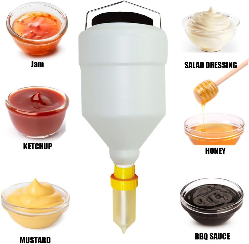 Vitasunhow Large Condiment Dispenser 55L Refillable Leak Proof