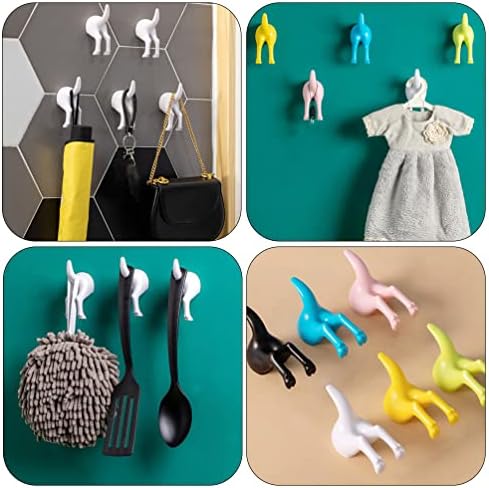 Zerodeko 5pcs Decorative Wall Hooks for Coats Hats Towels