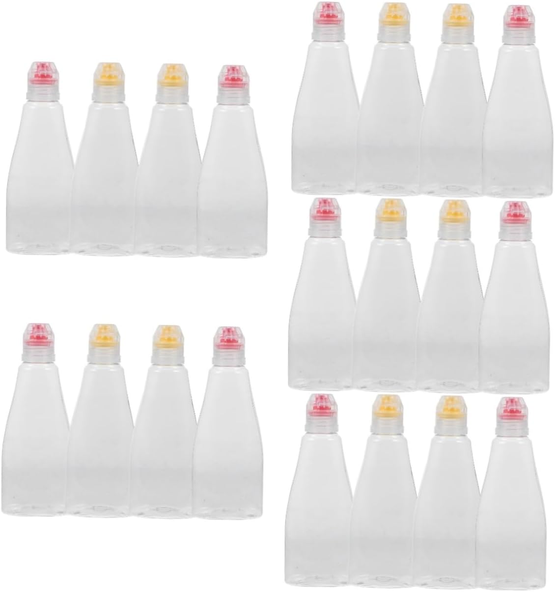 5 Sets PET Condiment Squeeze Bottles for Travel and Kitchen Use