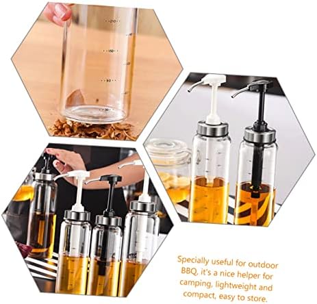 DECHOUS 500ml Glass Honey Pot Pump for BBQ and Indoor Events