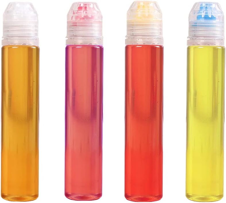 4pcs Slim Honey Squeeze Bottle Condiment Containers