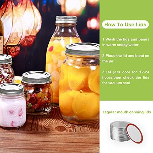 BenRain 100 Count Regular Mouth Canning Lids