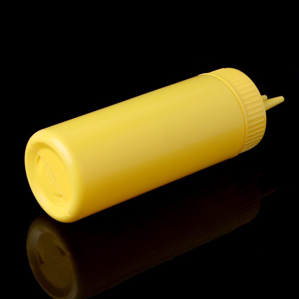 DRAGONRUN 3 Hole Squeeze Bottle Condiment Dispenser 12OZ White