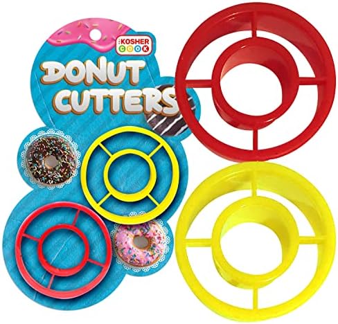 Hanukkah Cookie Cutters - 2 Piece Plastic Donut Cutter Set