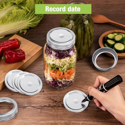 Ceephouge 48 Pcs Canning Lids and Rings Set